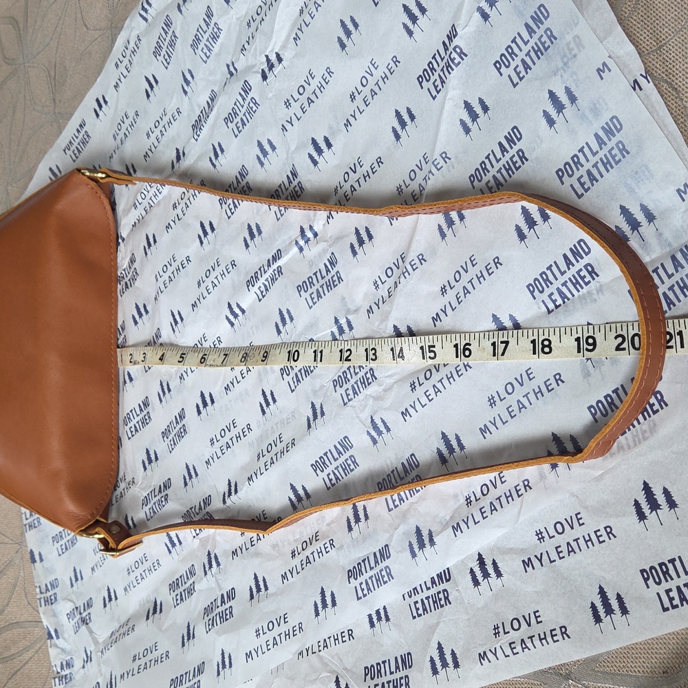 Portland Leather Goods Tan Leather Crossbody Bag - Picture 11 of 11